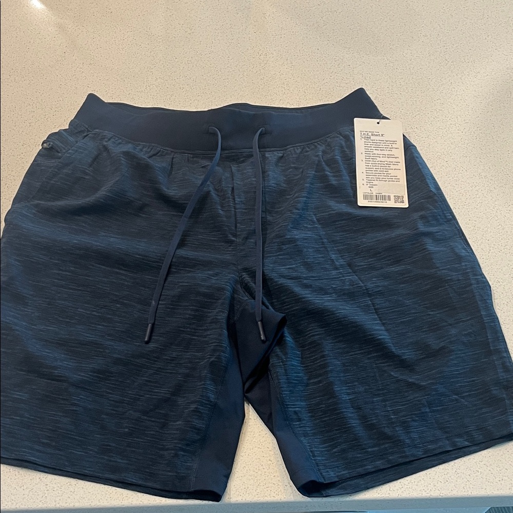 lululemon athletica T.H.E. Short Men's Navy Athletic Shorts 9”
